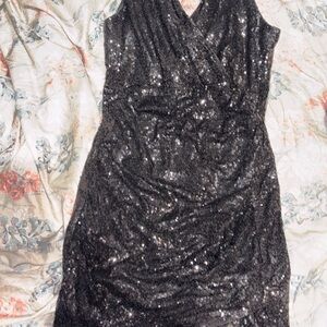 Grace Karin Sparkling Black Mini Dress